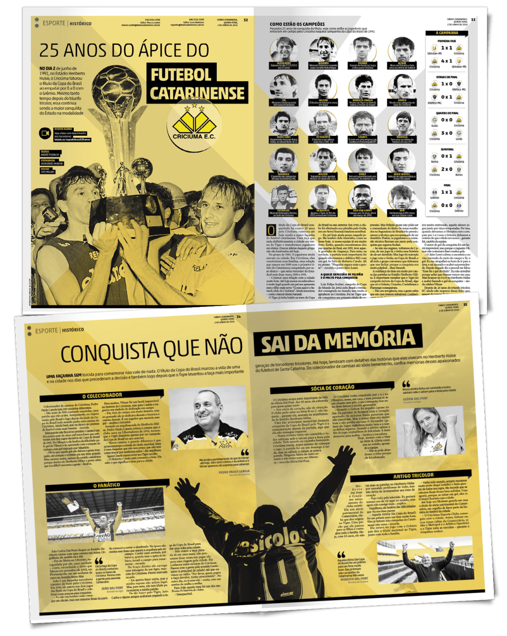 NSC Crici[uma 25 anos /design&nbsp;editorial