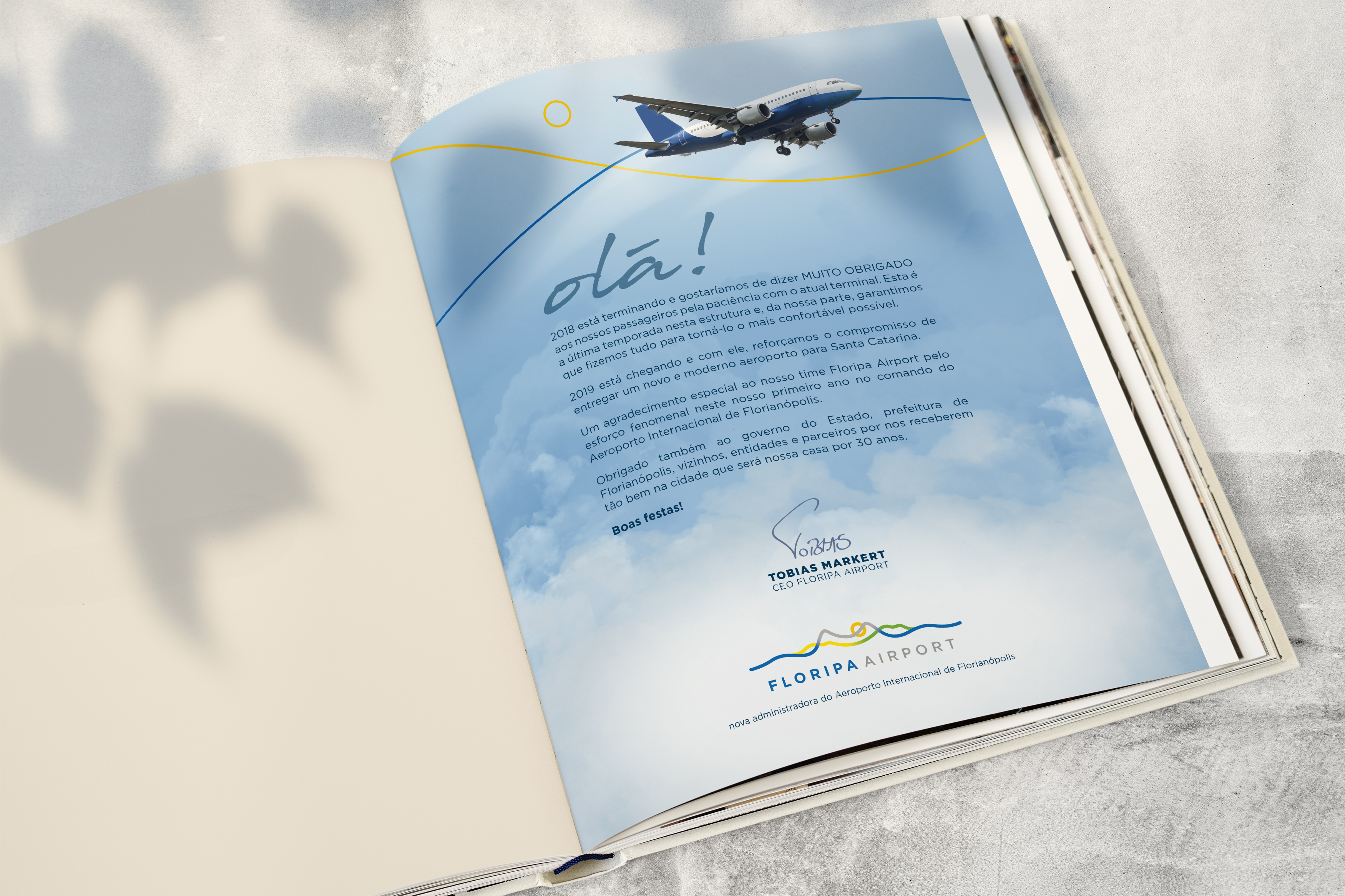 Sunflower on a magazine mockup with a blank space